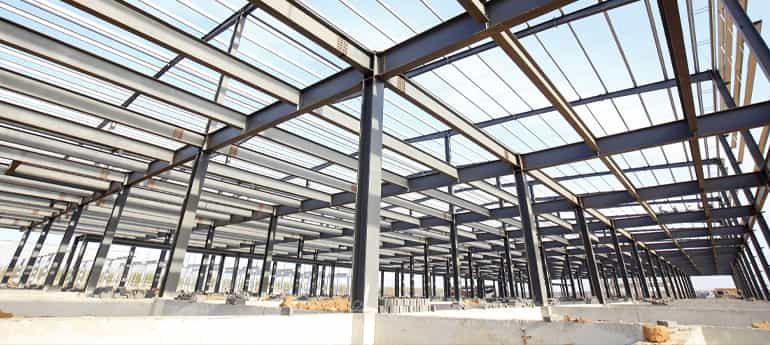 image of a warehouse under construction